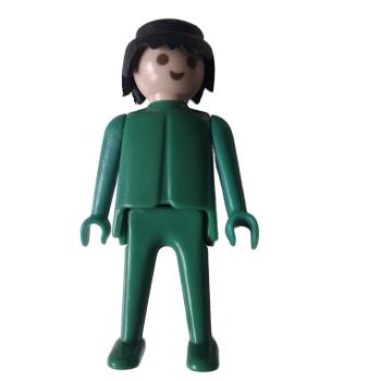 Playmobil ® Mann grün schwarze Haare feste Hände gebraucht