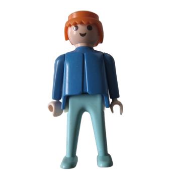 Playmobil ® Mann blau / türkis rote Haare bewegliche Hände gebraucht