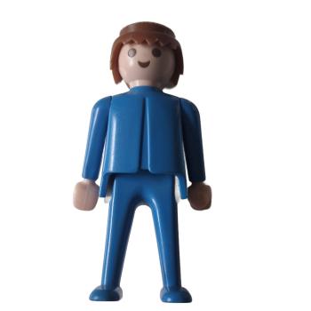Playmobil ® Mann blau braunes Haare bewegliche Hände gebraucht