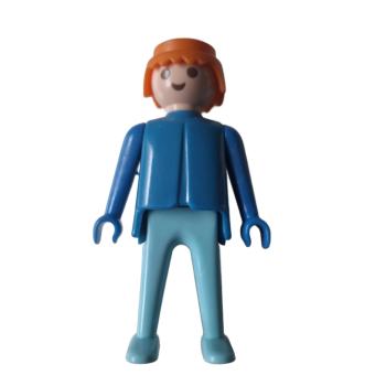Playmobil ® Mann blau / türkis rote Haare feste Hände gebraucht