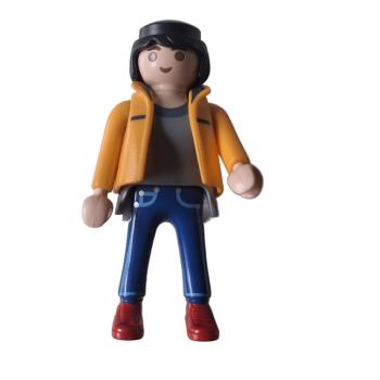 Playmobil ® Frau mit oranger Jacke rote Schuhe gebraucht
