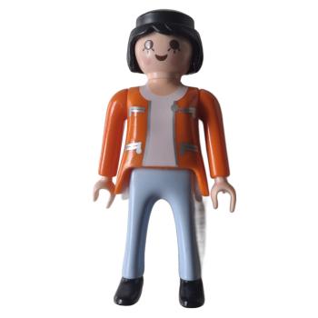 Playmobil ® Frau orange Jacke gebraucht