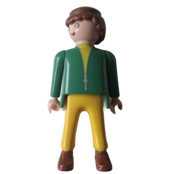 Playmobil ® Mann grüne Jacke gelbe Hose gebraucht