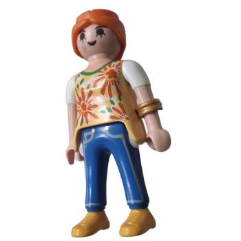 Playmobil ® Frau im Blumen-Shirt gelbe Schuhe gebraucht