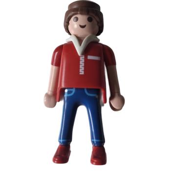 Playmobil ® Mann rotes Oberteil blaue Hose gebraucht
