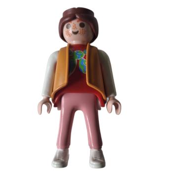 Playmobil ® Frau braune Weste rosa Hose gebraucht