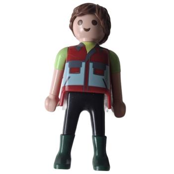 Playmobil ® Mann rotes Oberteil schwarze Hose grüne Schuhe gebraucht