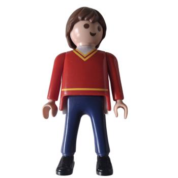 Playmobil ® Mann roter Pullover blaue Hose  braune Haare gebraucht
