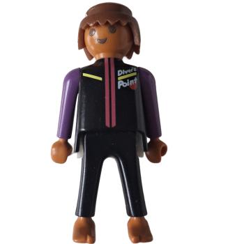 Playmobil ® Mann Taucher schwarz / lila gebraucht