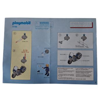 Playmobil ® 5180 Polizeimotorrad & Licht gebraucht