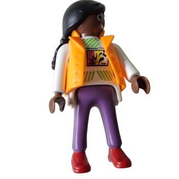 Playmobil ® Frau orange Weste gebraucht