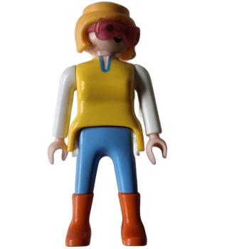 Playmobil ® Frau gelb - weißes Oberteil gebraucht