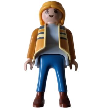 Playmobil ® Frau beige Weste blaue Hose gebraucht