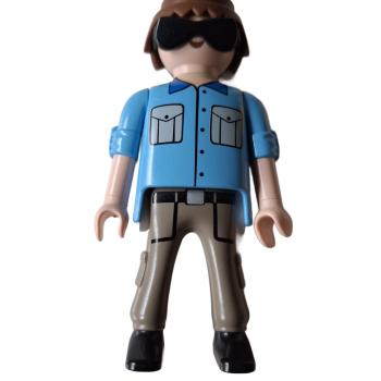 Playmobil ® Mann blaues Hemd Sonnenbrille gebraucht