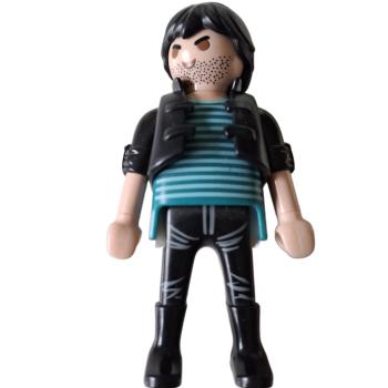Playmobil ® Mann schwarze Jacke und Hose gebraucht