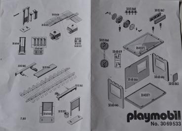 Playmobil ® 4370 Bahnsteig mit Wartehäuschen gebraucht