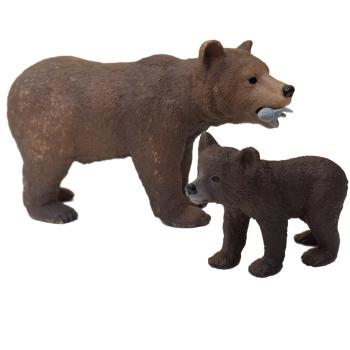 Schleich ® 42473 Grizzly mit Jungem und Fisch gebraucht