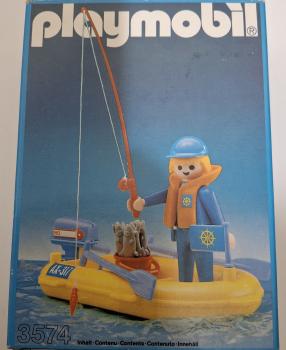 Playmobil ® System 3574 Angler / Schlauchboot gebraucht