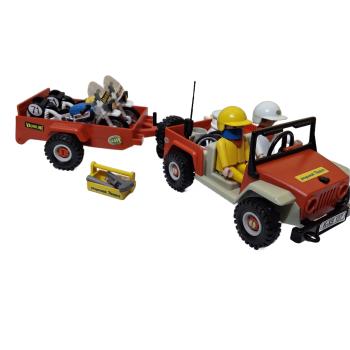 Playmobil ® 3478 Jeep mit Motorrädern gebraucht