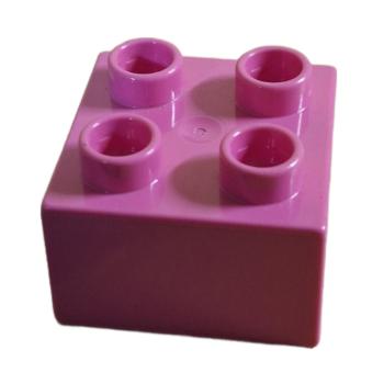 LEGO® DUPLO® 3437 2 x 2 Stein pink gebraucht