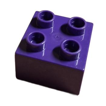 LEGO® DUPLO® 3437 2 x 2 Stein lila gebraucht