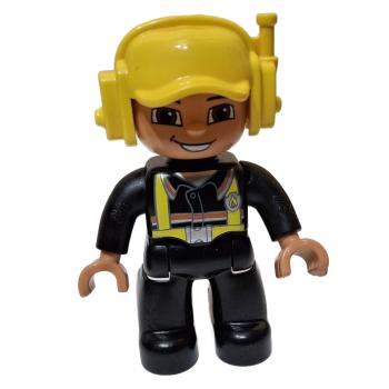 LEGO® DUPLO® Mann Pilot gelber Helm gebraucht
