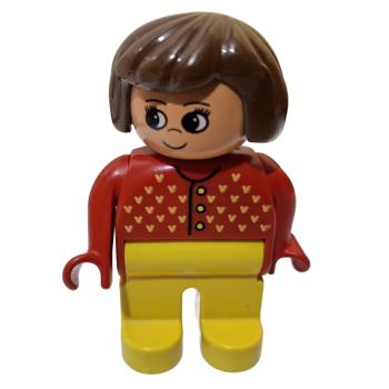 LEGO® DUPLO® Frau rotes Oberteil ältere Version gebraucht