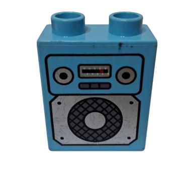 LEGO® DUPLO® 4066 1 x 2 x 2 Stein bedruckt Radio gebraucht