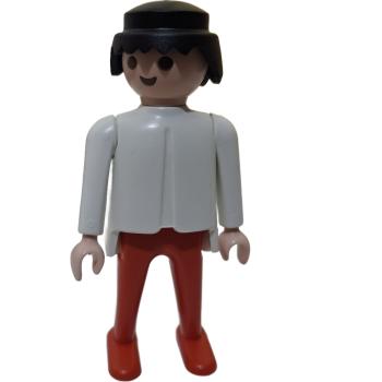 Playmobil ® Mann weiß / rot schwarze Haare bewegliche Hände gebraucht