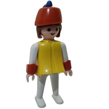 Playmobil ® Frau gelb / weiß braune Haare bewegliche Hände gebraucht