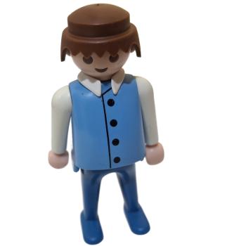 Playmobil ® Mann blaues Hemd braune Haare gebraucht