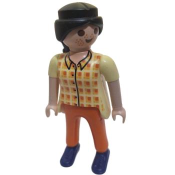 Playmobil ® Frau orange Hose gebraucht