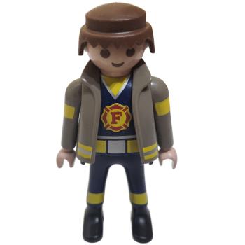 Playmobil ® Mann Feuerwehr braunes Haar gebraucht