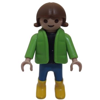 Playmobil ® 30110920 Kind Mädchen grüne Jacke gebraucht