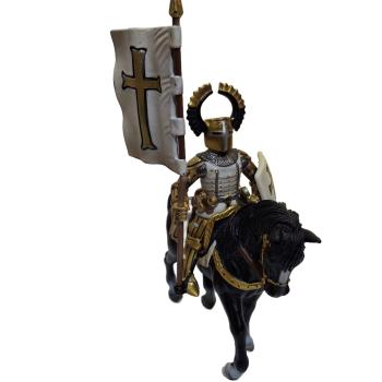 Schleich ® 70035 Kreuzritter Fahnenträger zu Pferd gebraucht