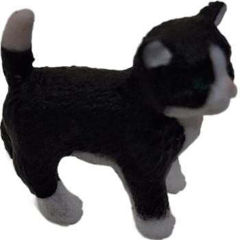 Schleich ® Tierkind Katze weiß / schwarz gebraucht