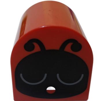 Preview: LEGO® DUPLO® 3664 Dachstein 2 x 2 rund rot bedruckt Raupe gebraucht