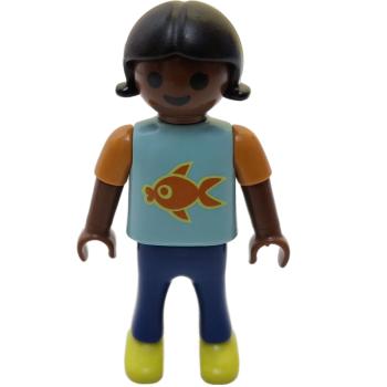 Playmobil ® Kind Mädchen Fisch gebraucht
