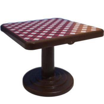 Playmobil ® Tisch dunkelbraun Karotischdecke gebraucht