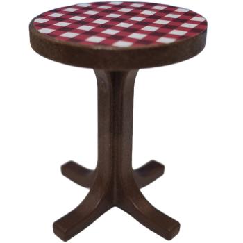 Playmobil ® Tisch rund dunkelbraun Karotischdecke gebraucht
