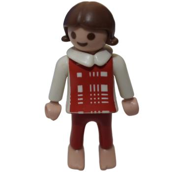 Playmobil ® Kind Mädchen rot / weiß gebraucht