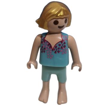 Playmobil ® Kind Mädchen türkis goldene Haare gebraucht