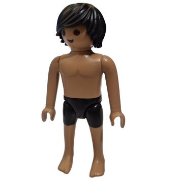 Playmobil ® Mann in Badehose schwarz Haare schwarz gebraucht
