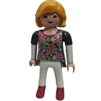 Playmobil ® 30147840 Frau blond geblümtes Oberteil gebraucht
