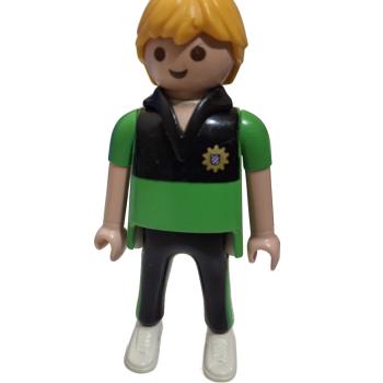 Playmobil ® Mann Polizist grün schwarz gebraucht
