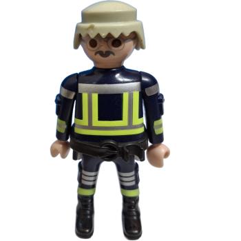 Playmobil ® Mann Feuerwehrmann graues Haar gebraucht