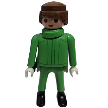 Playmobil ® Mann Polizist grün braunes Haar gebraucht