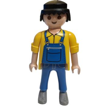 Playmobil ® Mann blaue Latzhose gelbes Oberteil gebraucht