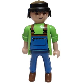Playmobil ® 30009712 Mann blaue Latzhose schwarze Haare gebraucht