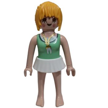 Playmobil ® Frau grünes Oberteil weißer Rock gebraucht